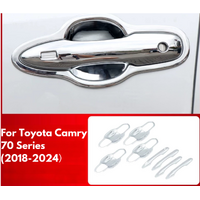 Set 8pcs Chrome Door Handle + Bowl Covers For Toyota Camry 70 Series 2018-2024 Ascent Ascent Sport SL SX