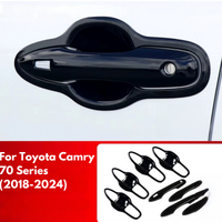 Set Gloss Black Door Handle + Bowl Covers 8pcs For Toyota Camry 70 Series 2018-2024 Ascent Ascent Sport SL SX