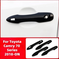 Set 4pcs Gloss Black Door Handle Covers Clip-On For Toyota Camry 2018-2024 Ascent Ascent Sport SL SX