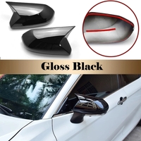 Pair Gloss Black Aftermarket Style Side Mirror Cover Stick-on Type Stick-On For Toyota Camry 2018-2024 Ascent Ascent Sport SL SX