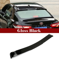 Gloss Black Aftermarket Rear Roof Visor Spoiler Weathershield Stick-On For Toyota Camry 2018-2024 Ascent Ascent Sport SL SX