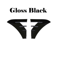 Gloss Black Aftermarket Fender Guard Intake Vent Trim 2pcs Stick-On For Toyota Camry 2018-2024 Ascent Ascent Sport SL SX