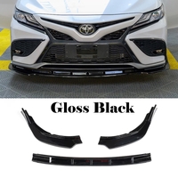 Gloss Black Aftermarket Front Bumper Lip Splitter Screw-on For Toyota Camry 2021-2024 Ascent Sport SL SX